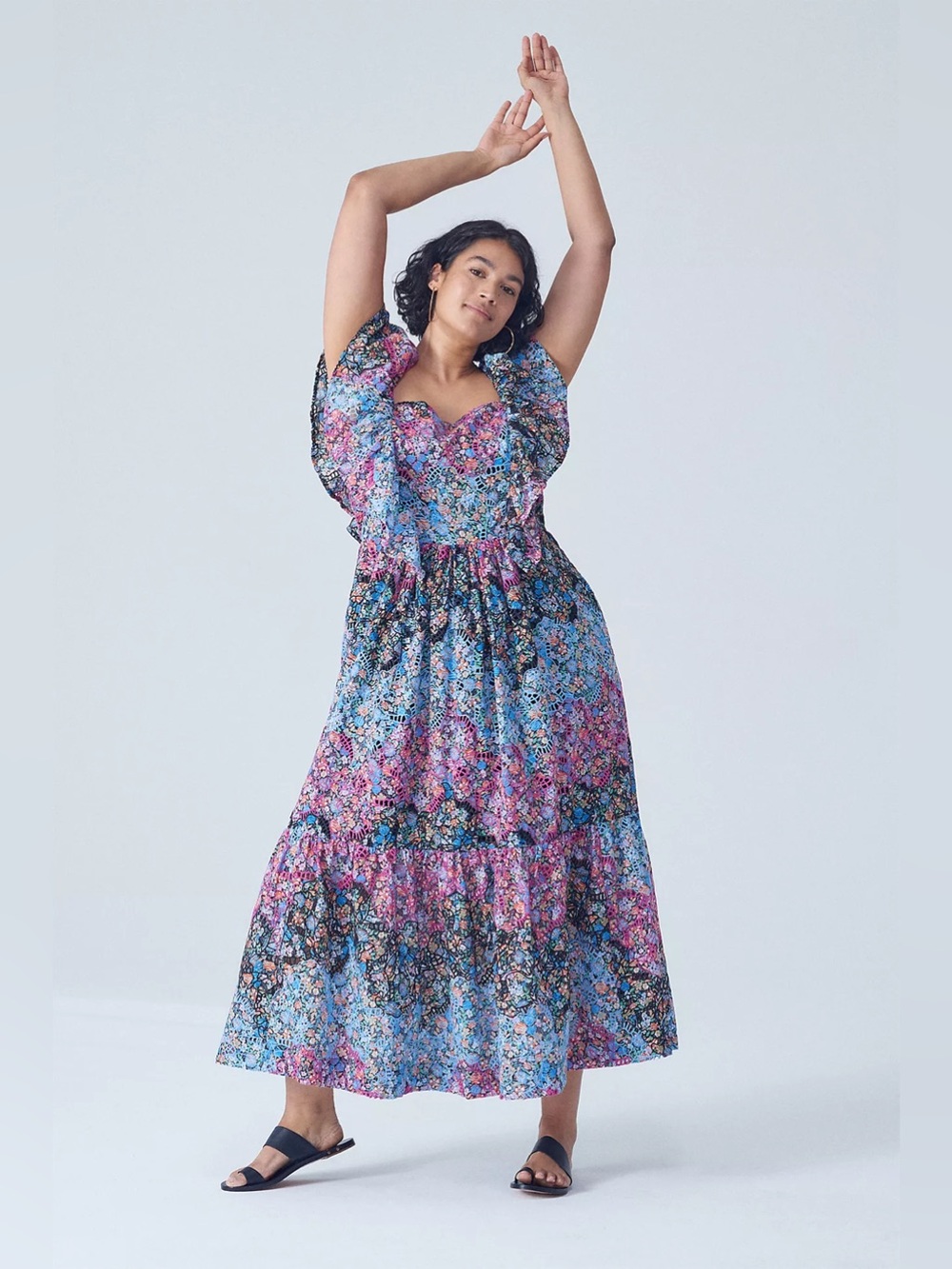 ANTHROPOLOGIE Clementina Eyelet Maxi Dress - Picture 2 of 11